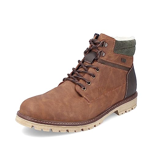 Rieker Herren Schnürstiefeletten F3611, Männer Stiefeletten, wasserabweisend, riekerTEX,uebergangsschuhe,uebergangsstiefel,braun (25),42 EU / 8 UK von Rieker