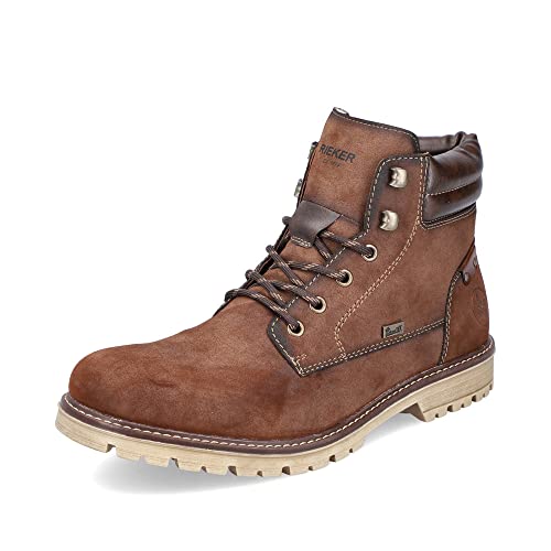 Rieker Herren Schnürstiefeletten F3650, Männer Stiefeletten,halbstiefel,Kurzstiefel,uebergangsschuhe,uebergangsstiefel,braun (24),45 EU / 10.5 UK von Rieker