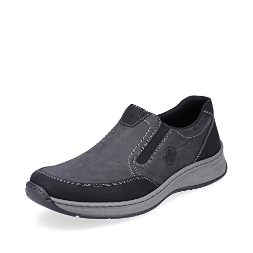 Rieker Herren Slipper 14362, Männer Slip On,lose Einlage,Schlupfschuhe,schluepfschuhe,Slip-ons,freitzeitschuhe,offener,grau Kombi (00),45 EU / 10.5 UK von Rieker