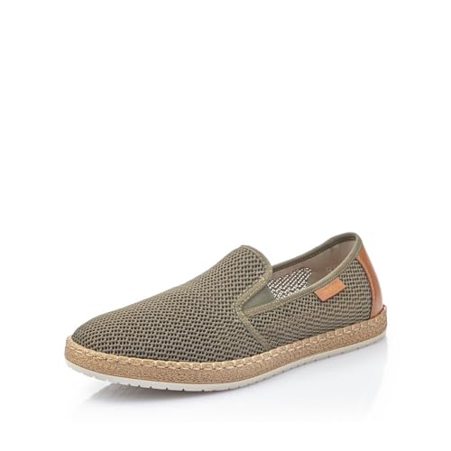 Rieker Herren Slipper B5276, Männer Slip On,Slides,Schlupfschuhe,schluepfschuhe,Loafer,Slip-ons,freitzeitschuhe,Mokassins,grün (54),45 EU / 10.5 UK von Rieker