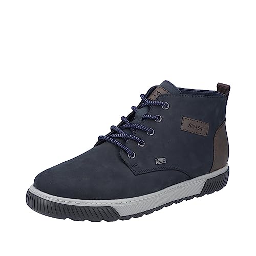 Rieker Herren Sneaker 18931, Männer Schnürschuhe,Freizeitschuhe,Schnuerschuhe,Schnuerer,straßenschuhe,Strassenschuhe,blau (14),42 EU / 8 UK von Rieker