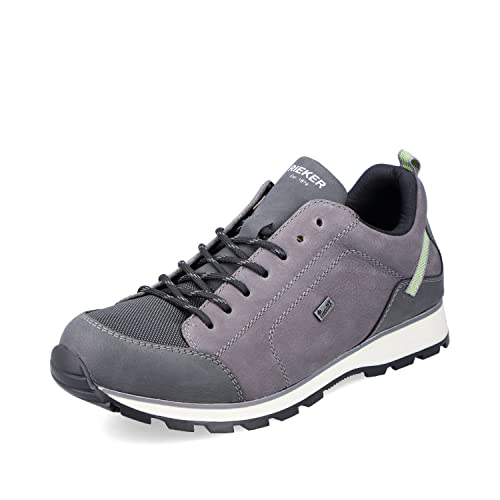 Rieker Herren Sneaker B5721, Männer Schnürschuhe,lose Einlage,Freizeitschuhe,Schnuerschuhe,straßenschuhe,Schnuerung,grau (45),45 EU / 10.5 UK von Rieker