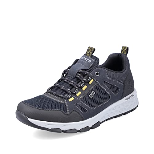 Rieker Herren Sneaker B6720, Männer Schnürhalbschuhe,lose Einlage,wasserdicht,riekerTEX,Freizeitschuhe,Men's,blau Kombi (14),41 EU / 7.5 UK von Rieker