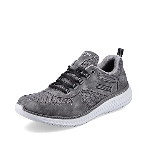 Rieker Herren Sneaker B8212, Männer Schnürhalbschuhe,Schnuerung,lace-up,Shoes,Low-tie,schnürschuhe,Sneaker,Halbschuhe,grau (45),46 EU / 11 UK von Rieker