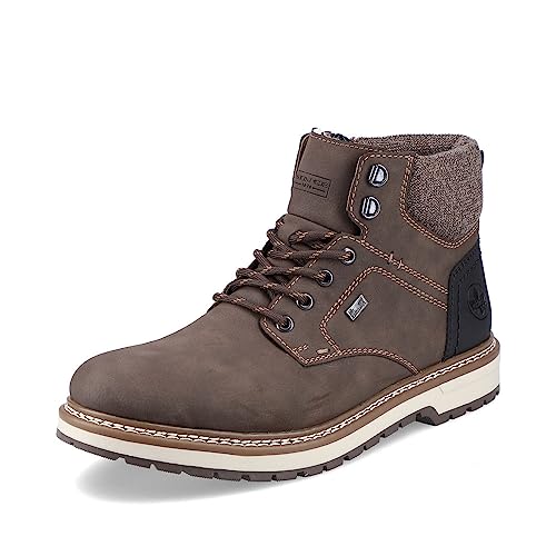 Rieker Herren Schnürstiefeletten F3812, Männer Stiefeletten,Boots,Stiefel,Bootee,Booties,halbstiefel,Kurzstiefel,braun (25),43 EU / 9 UK von Rieker