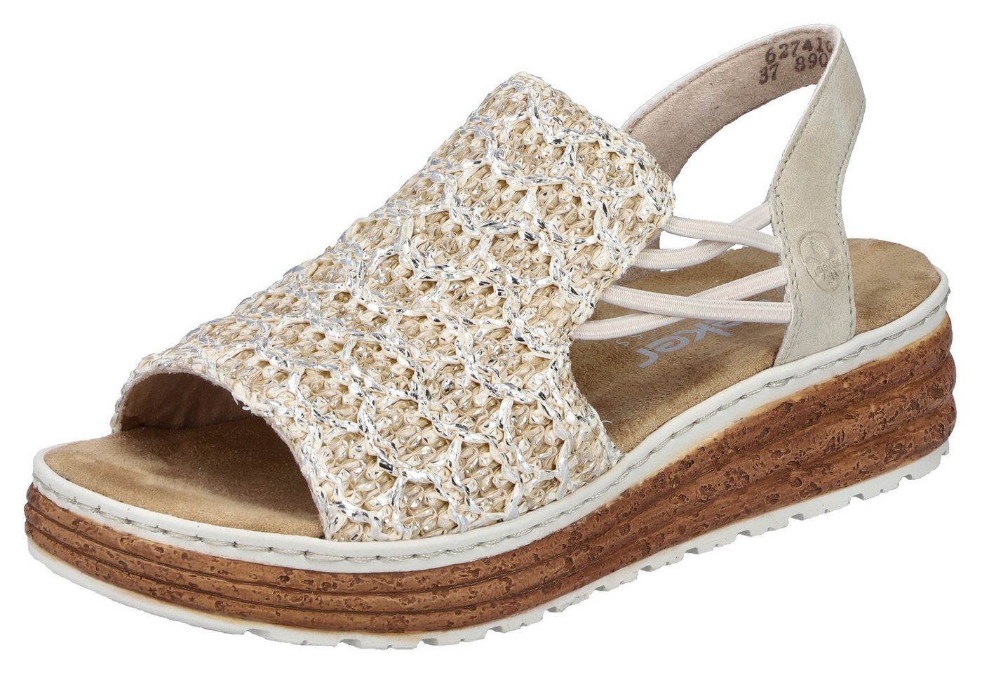 Rieker Keilsandalette mit seitlichen Gummizügen für guten Sitz Rieker Keilsandalette mit seitlichen Gummizügen für guten Sitz von Rieker