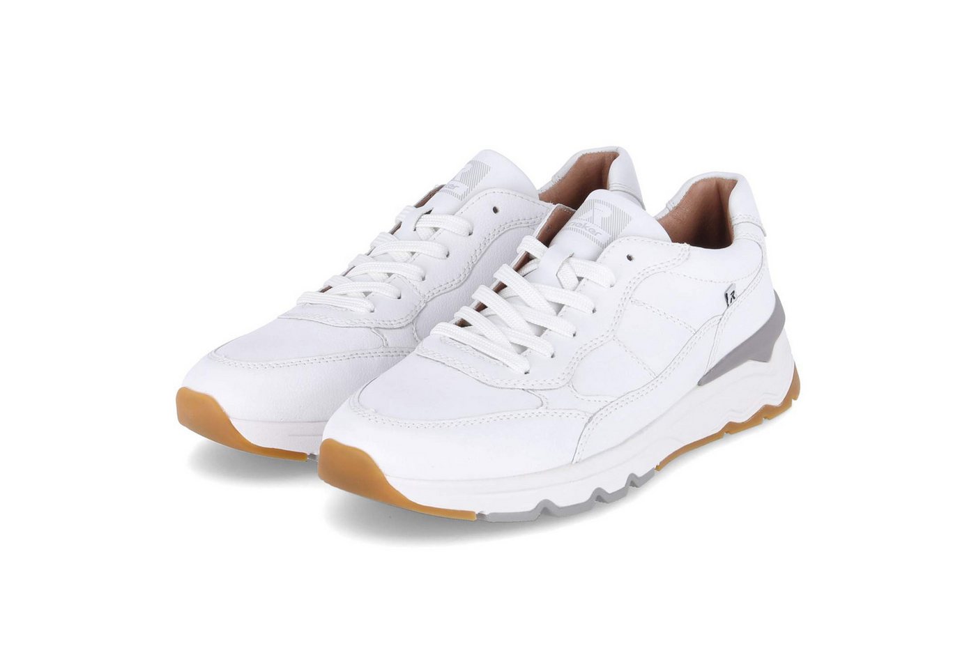 Rieker Rieker U0904-80 Herren Leder weiss Schnürschuh von Rieker