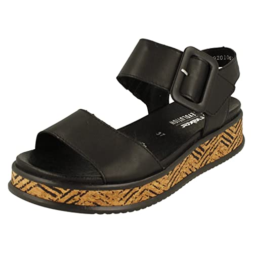 Rieker Mode Womens Sandals 40 EU Schwarz von Rieker