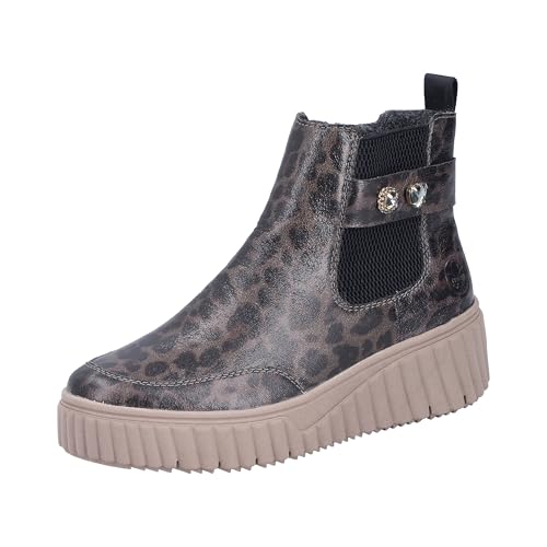 Rieker N2556-42 Schlupfstiefel Synthetik Damen in grau-Kombi - Gr. 42 von Rieker