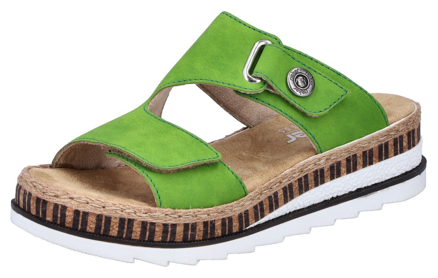 Rieker Pantolette Sommerschuh, Strandschuh, Hausschuh mit trendigem Keilabsatz Rieker Pantolette Sommerschuh, Strandschuh, Hausschuh mit trendigem Keilabsatz von Rieker