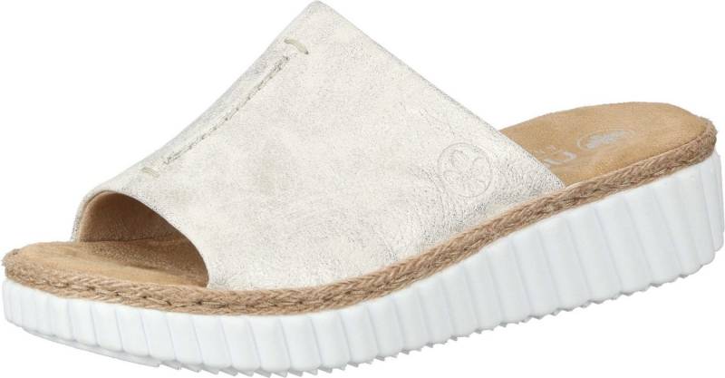 Rieker Pantoletten Pantolette aus strapazierfähigem Synthetik von Rieker