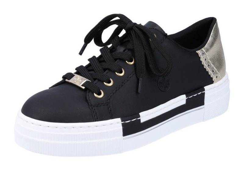 Rieker Plateausneaker mit Metallic-Fersenkappe, Freizeitschuh, Halbschuh, Schnürschuh von Rieker