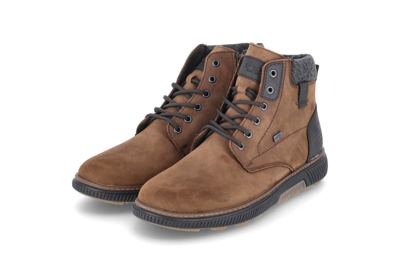 Rieker Rieker B3343-26 Herren Leder und Synthetik braun Schnürstiefel von Rieker