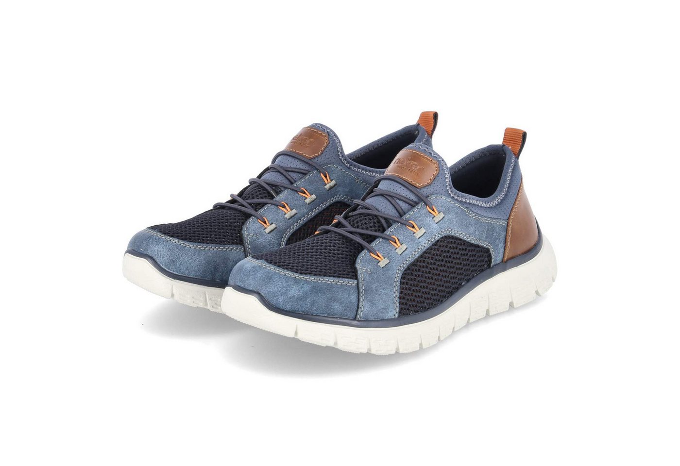 Rieker Rieker B6660-14 Herren Textil & Synthetik blau Slipper von Rieker