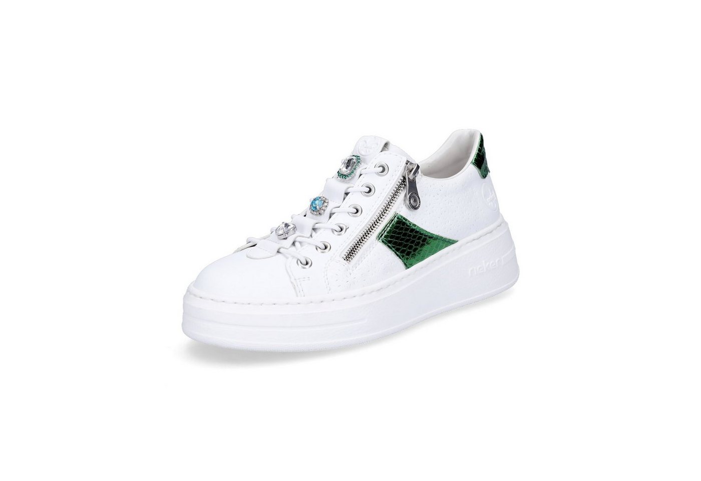 Rieker Rieker Damen Plateau Sneaker weiß Sneaker von Rieker