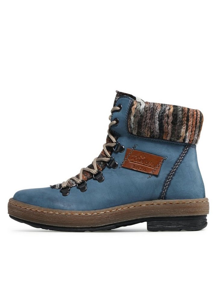 Rieker Rieker Damen Stiefeletten RIEKER-Z6743-14 BLAU KOMBI Blau Stiefelette von Rieker