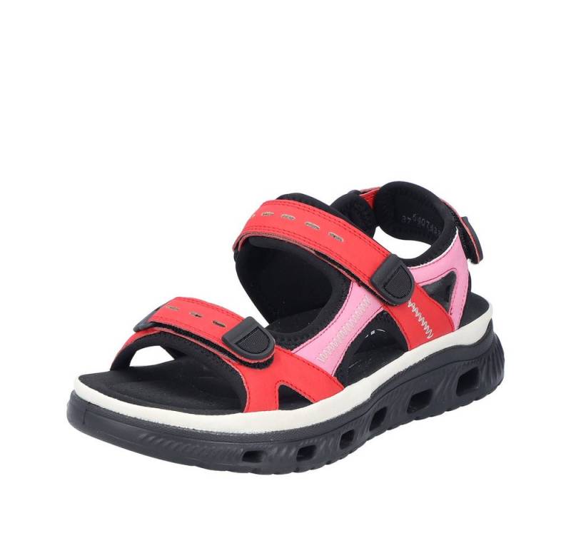 Rieker Rieker Damen Trekking Sandale 64074-33 rot kombi Sandale von Rieker