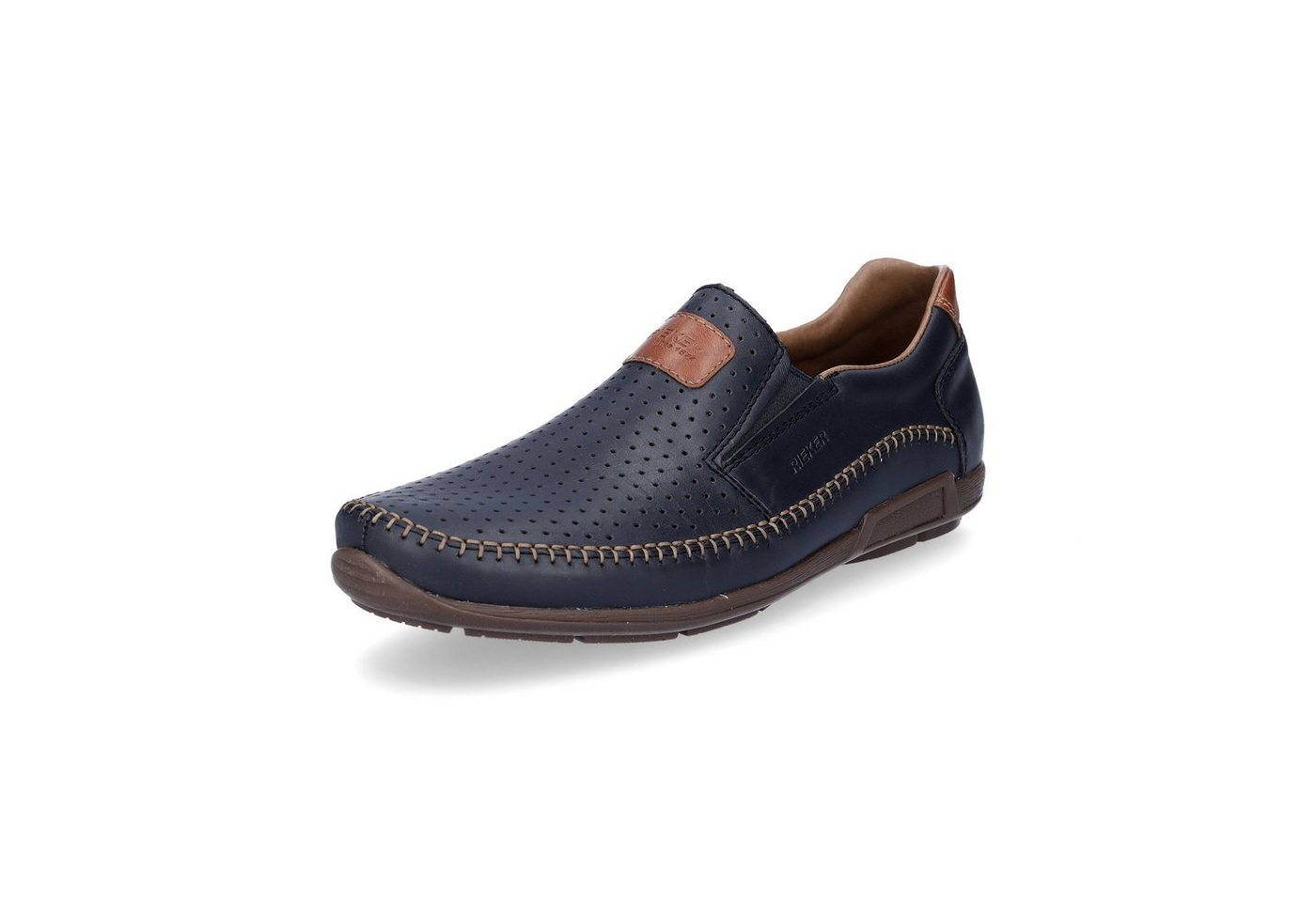 Rieker Rieker Herren Leder Slipper blau Slipper von Rieker