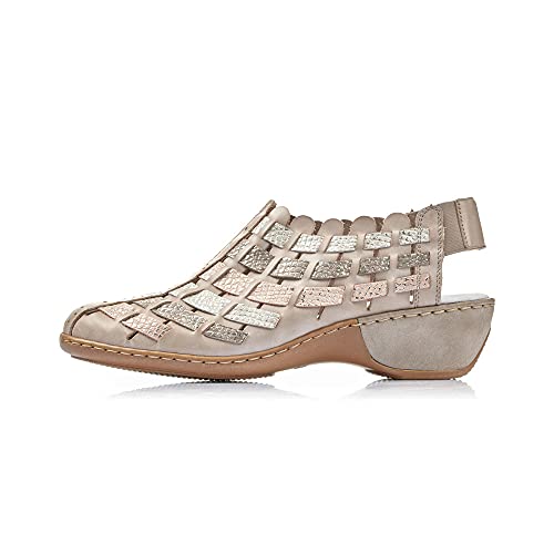 Rieker Roberto Sandalen/Sandaletten Femmes Silbern - 36 - Sandalen/Sandaletten von Rieker