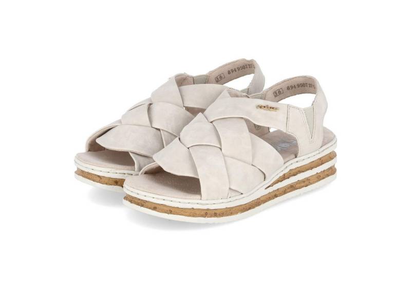 Rieker Rieker 62908-60 Damen Synthetik beige Sandalette von Rieker