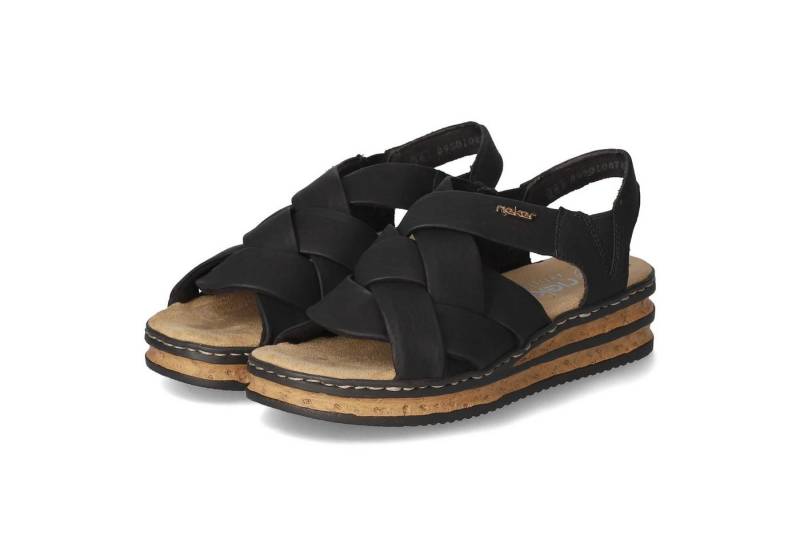 Rieker Rieker 62908-00 Damen Synthetik schwarz Sandalette von Rieker