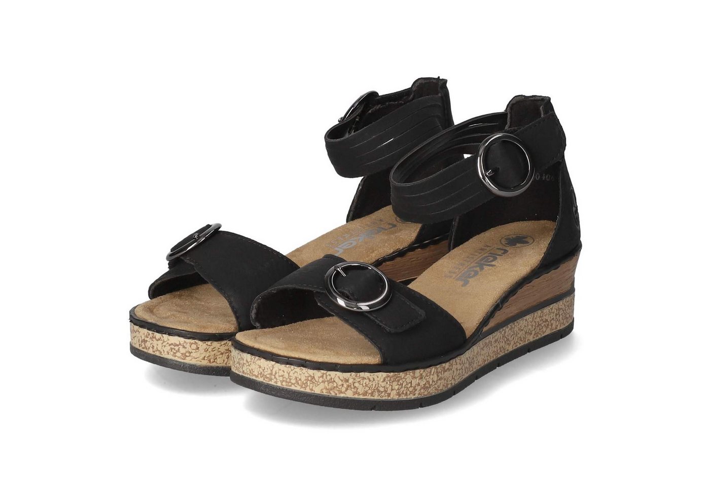 Rieker Rieker 63780-00 Damen Synthetik schwarz Sandalette von Rieker