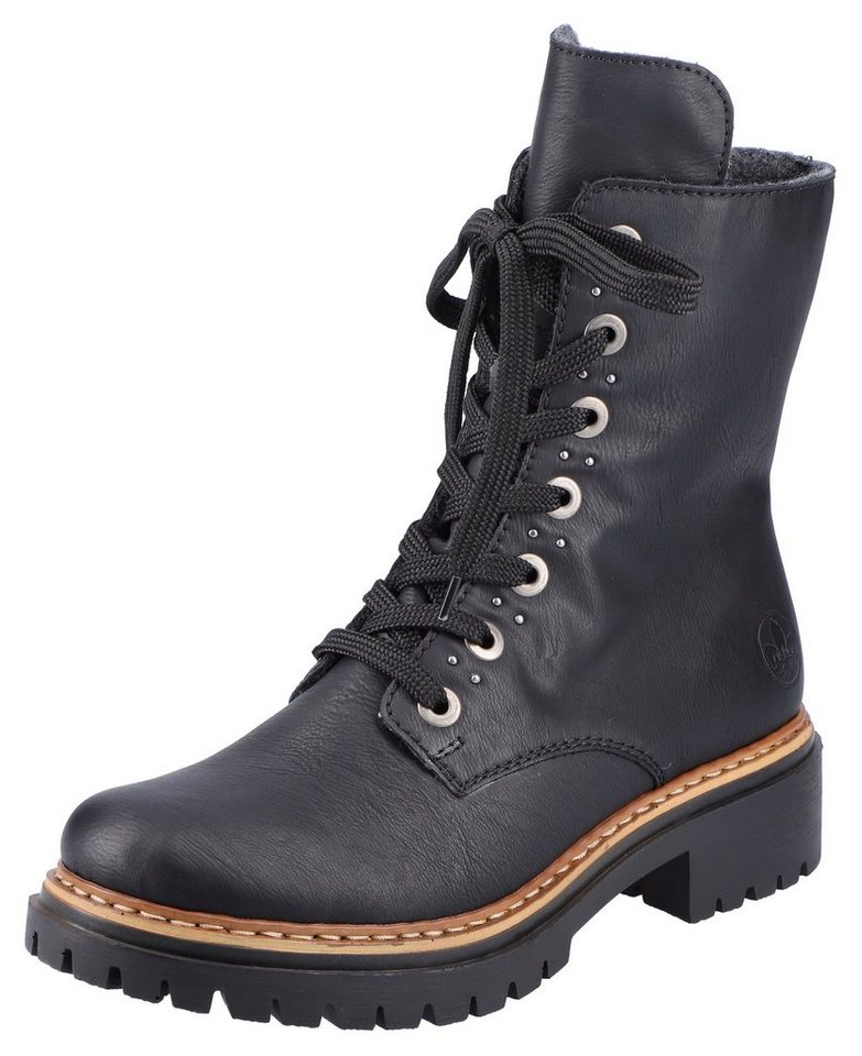 Rieker Schnürstiefelette mit kräftiger Profilsohle von Rieker