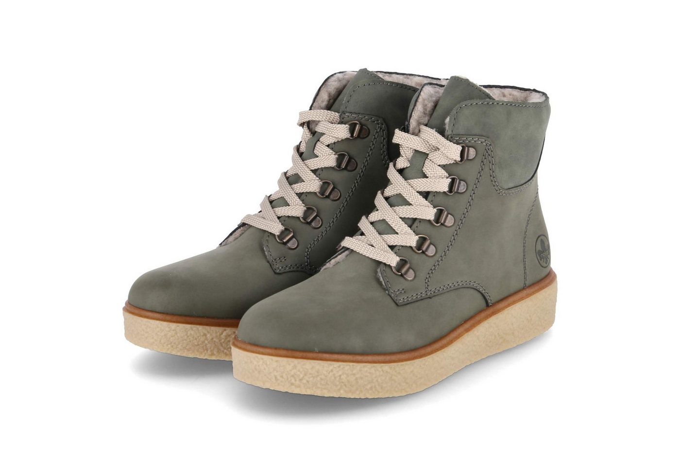 Rieker Rieker Y0033-54 Damen Leder und Synthetik gruen Winterstiefel von Rieker