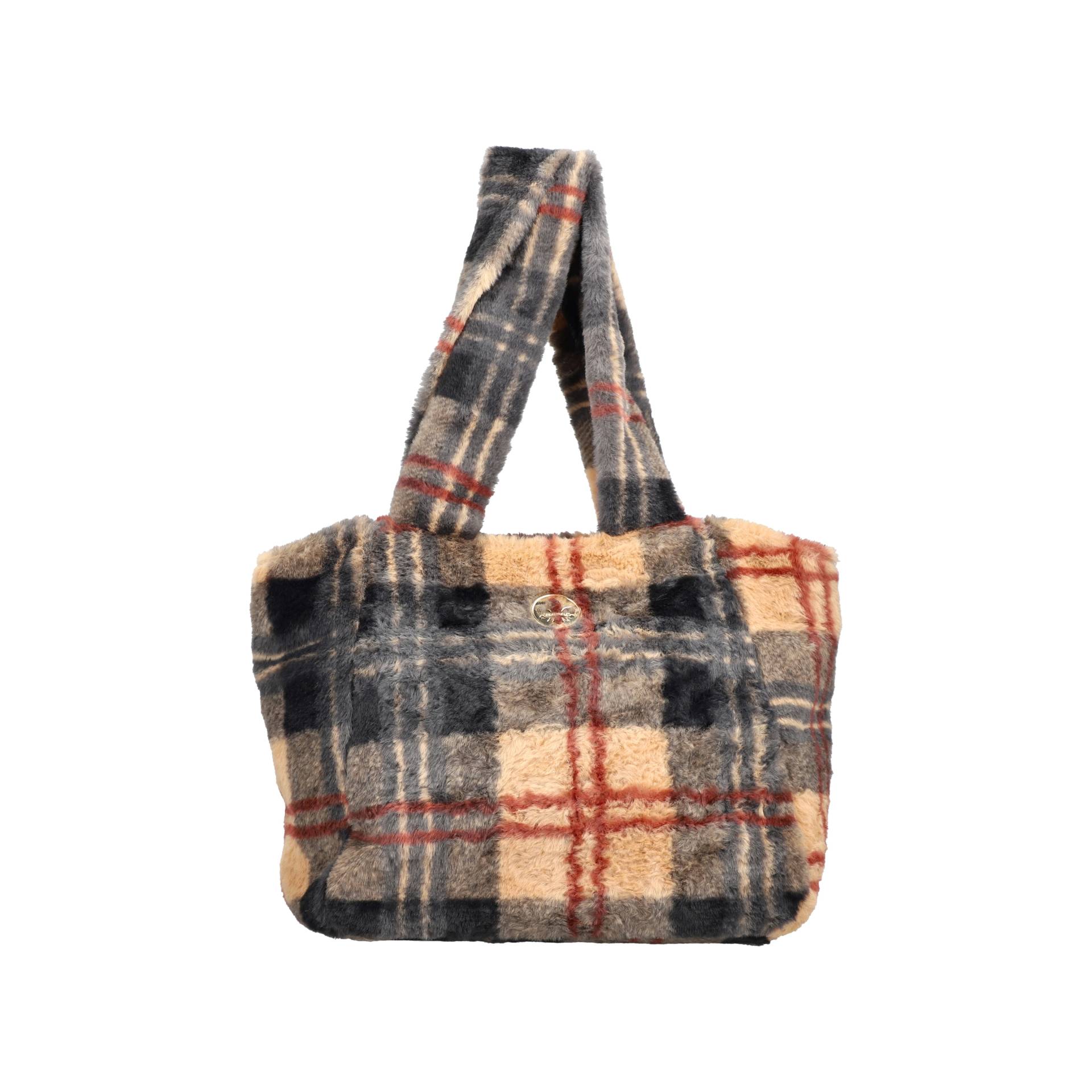 Rieker Shopper Umhängetasche, Schultertasche in modischer Karo-Optik von Rieker