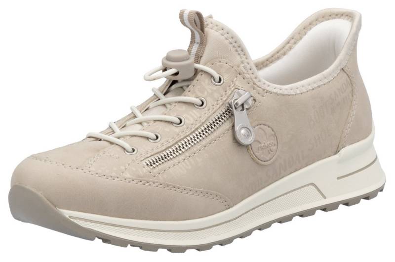 Rieker Slip-On Sneaker, Schlupfschuh, Freizeitschuh, Halbschuh mit Lettering-Print von Rieker