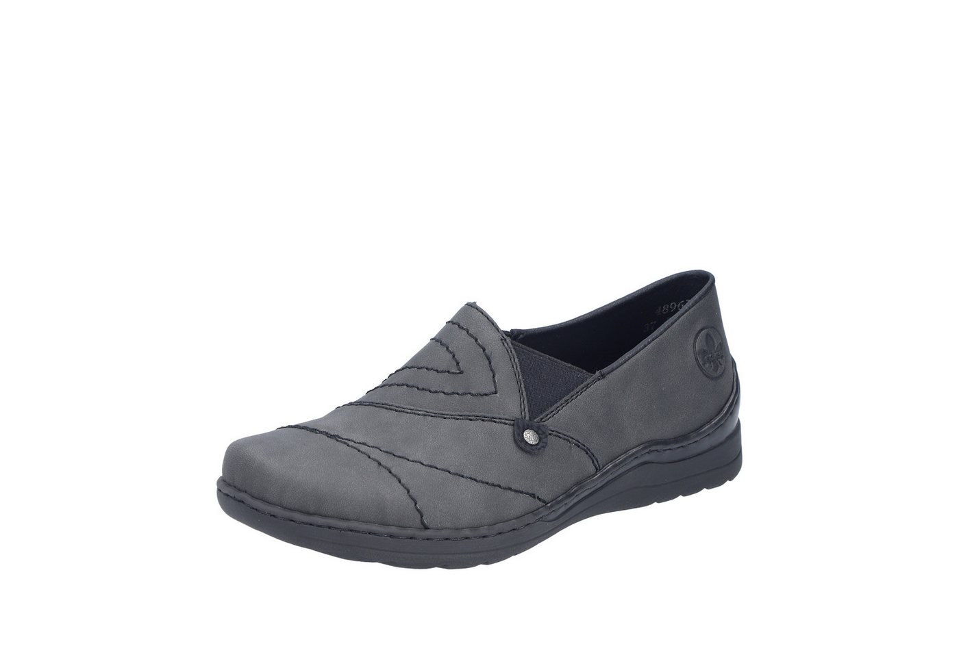 Rieker Slipper Halbschuh, Schlupfschuh mit Ziernaht und Gummizug von Rieker