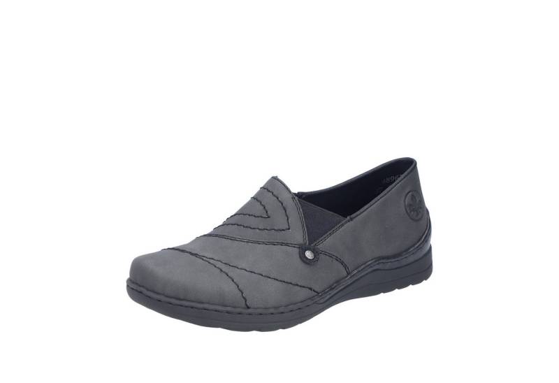 Rieker Slipper Halbschuh, Schlupfschuh mit Ziernaht und Gummizug von Rieker