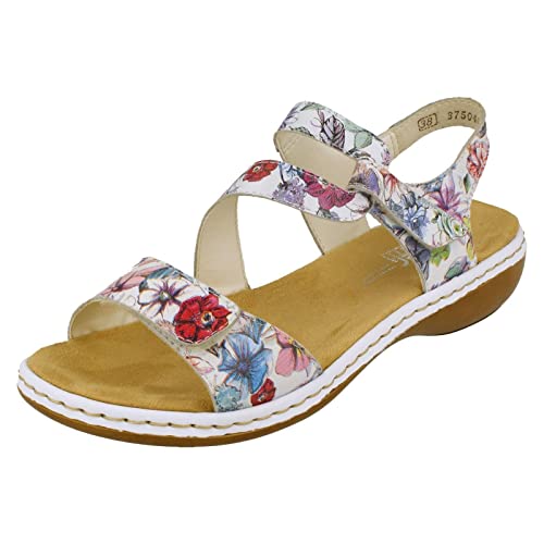 Rieker Sphere Womens Riptape Sandals 38 White Multi von Rieker