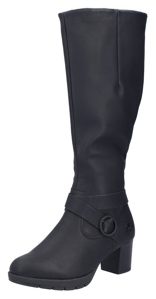 Rieker Stiefel Langschaftstiefel, Blockabsatz,mit Reißverschluss hinten-schmale Form von Rieker