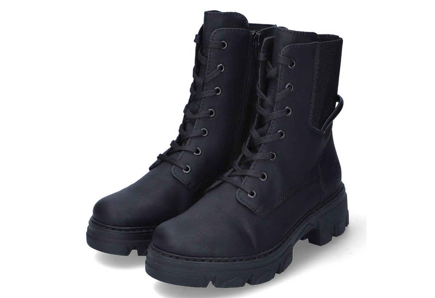 Rieker Rieker 74631-02 Damen Kunstleder schwarz Schnürstiefel von Rieker