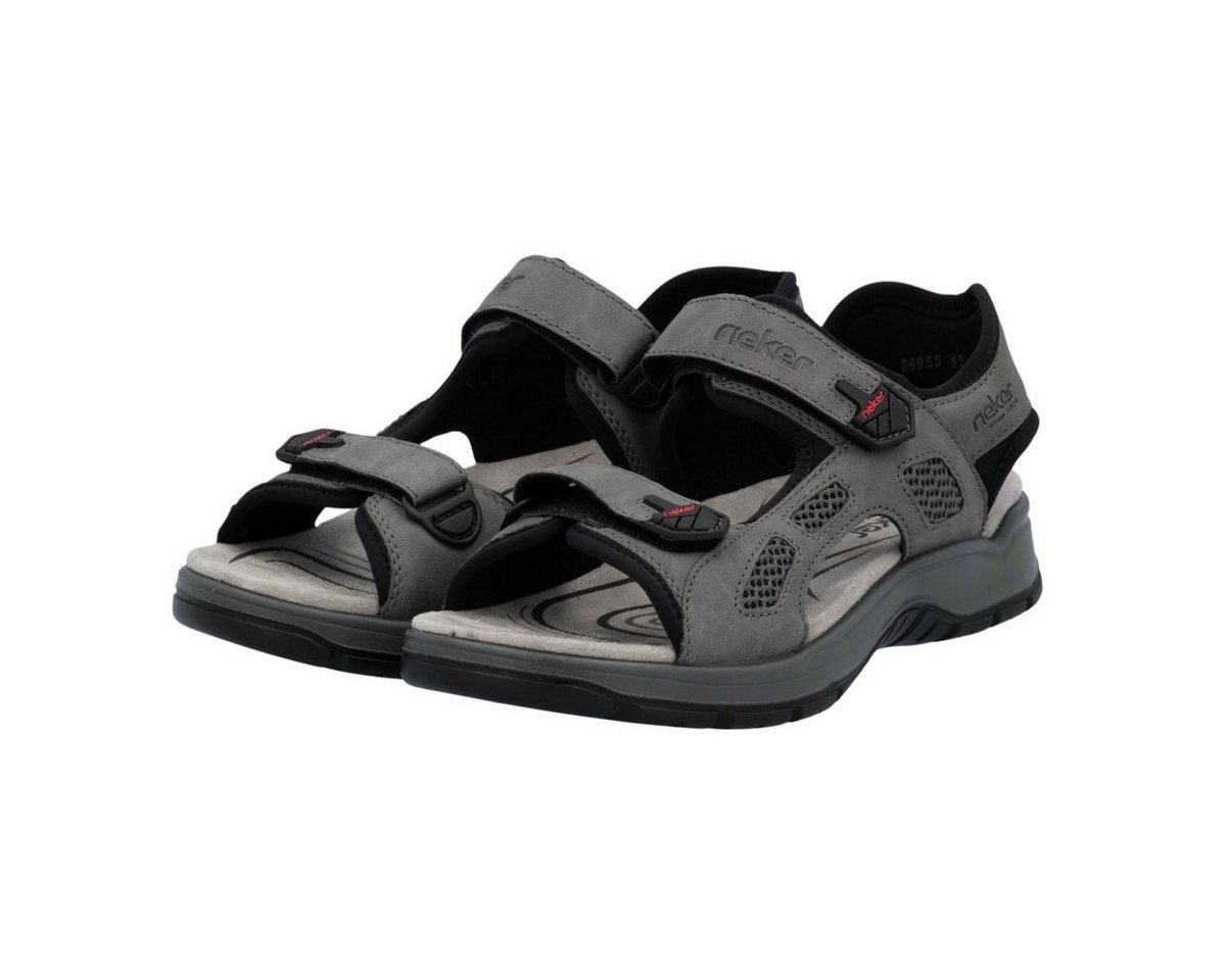 Rieker Trekkingsandale 26955 grau Herren Sandale von Rieker