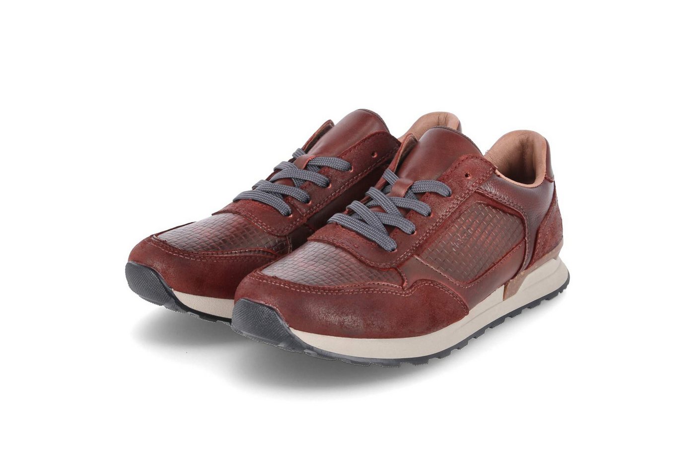 Rieker Rieker U0311-35 Herren Glattleder rot Schnürschuh von Rieker