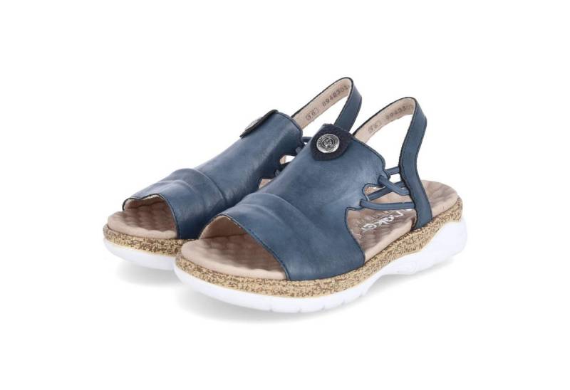Rieker Rieker V2272-14 Damen Synthetik blau Sandalette von Rieker
