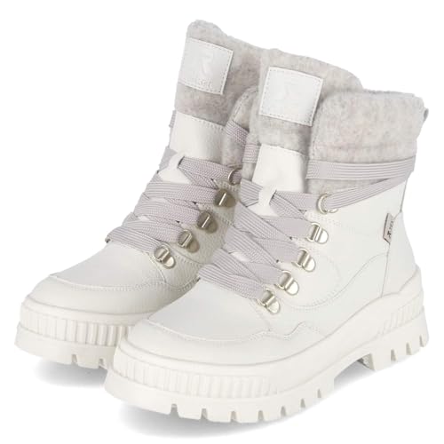 Rieker W2171-81 Schnürstiefel Leder & Textil Damen in weiß - Gr. 37 Rieker W2171-81 Schnürstiefel Leder & Textil Damen in weiß - Gr. 37 von Rieker