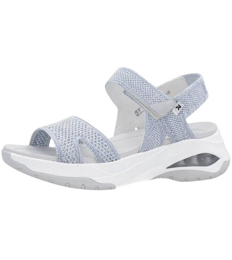 Rieker W3152 blau/weiss Damen Sandale von Rieker
