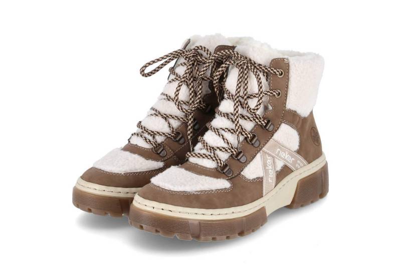 Rieker Rieker X8611-60 Damen Textil & Synthetik beige Winterstiefel von Rieker
