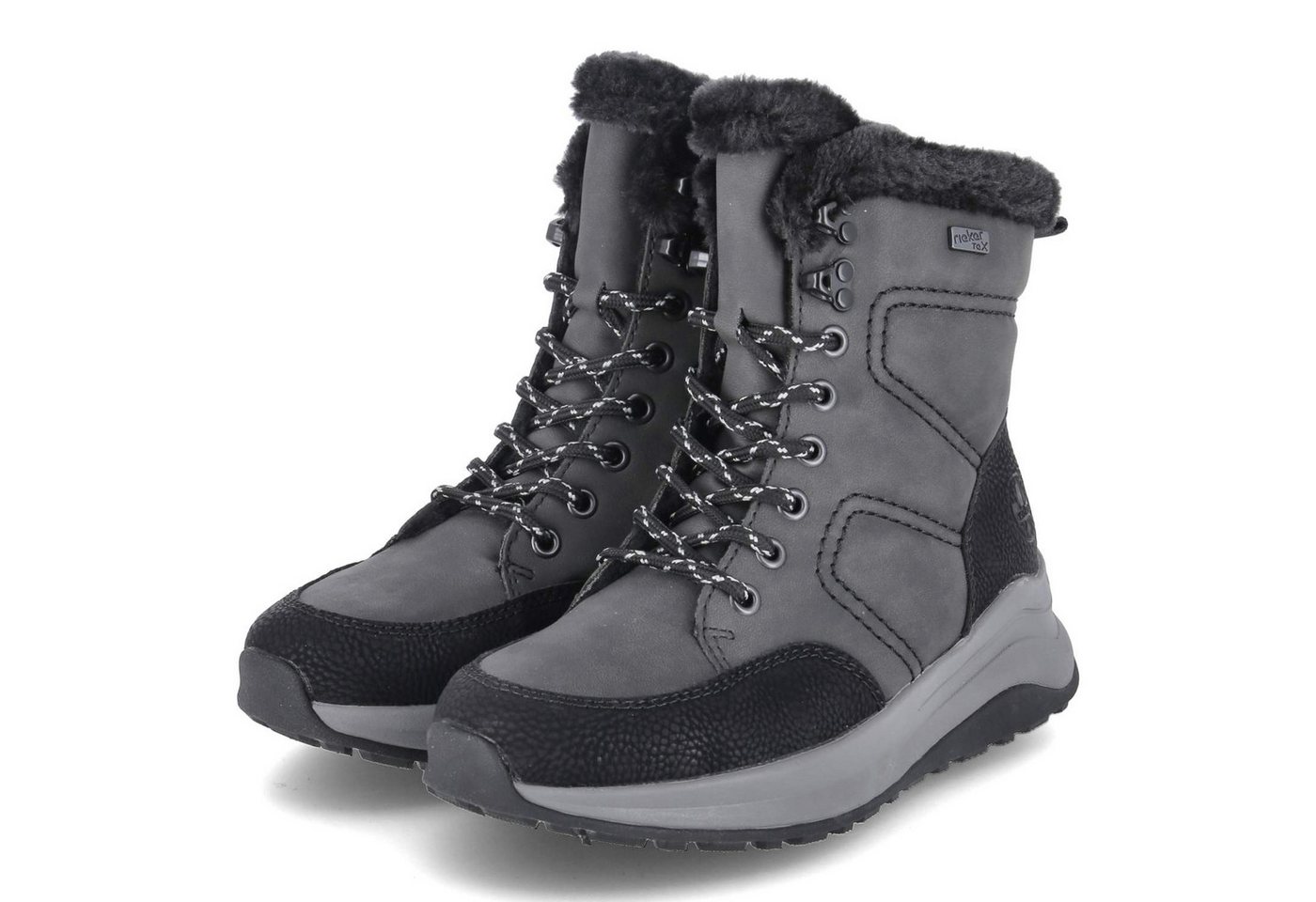Rieker Rieker Z0922-45 Damen Kunstleder grau Winterstiefel von Rieker