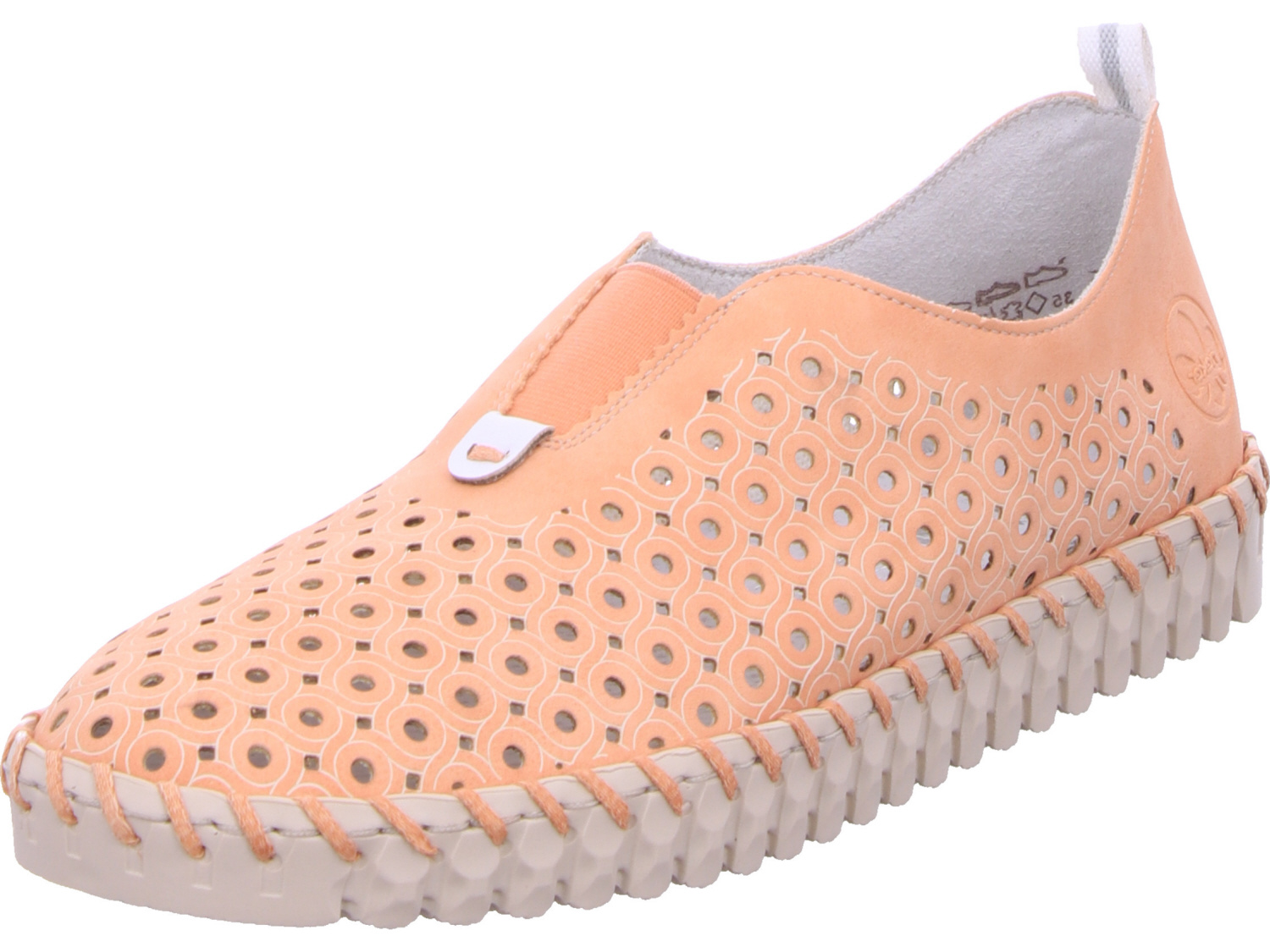 female Sportliche Slipper orange 41 von Rieker