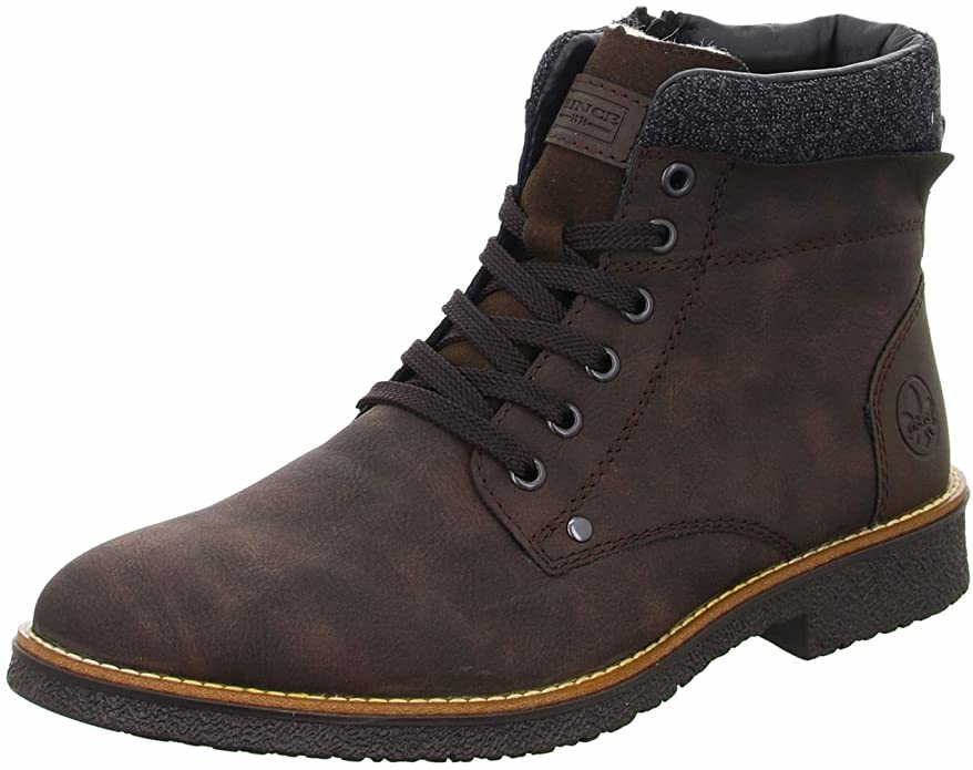 male Schnür-Stiefeletten braun 42 von Rieker