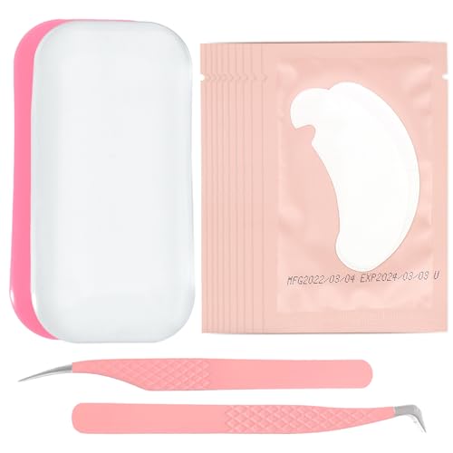 2 Stück Wimpernpads Silikon,Silikon Wimpern Halter Pad Bequemes Wimpernverlängerung Halter Multifunktionales Silikon wimpern Pads,Geeignet für Frauen,Wiederverwendbar Erhältlich in Pink und Weiß von Rienan