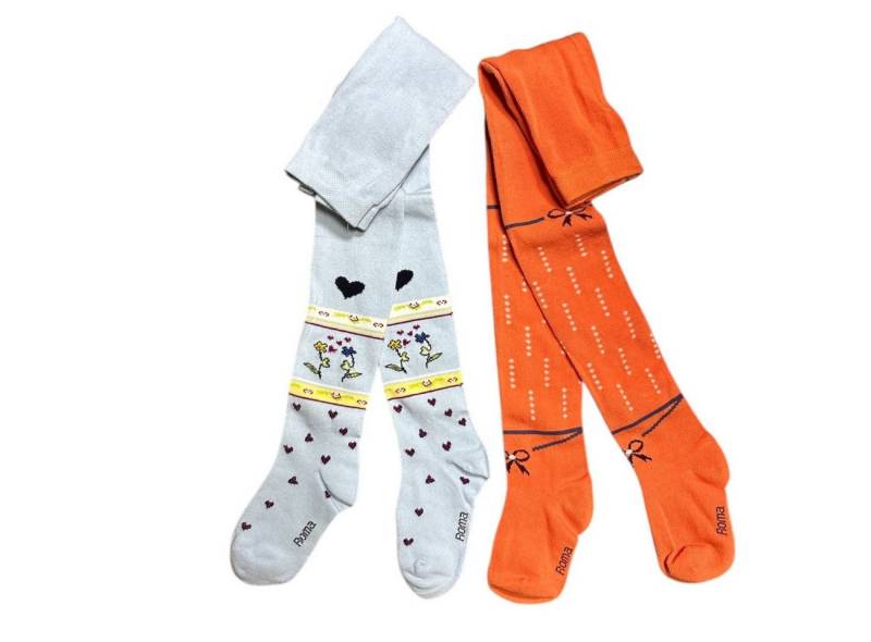 Riese Strümpfe Strickstrumpfhose Mädchen Strumpfhose aus weicher Baumwolle verschiedene Motive (Packung 2er Pack, 3 er Pack) eingearbeiteter Zwickel von Riese Strümpfe