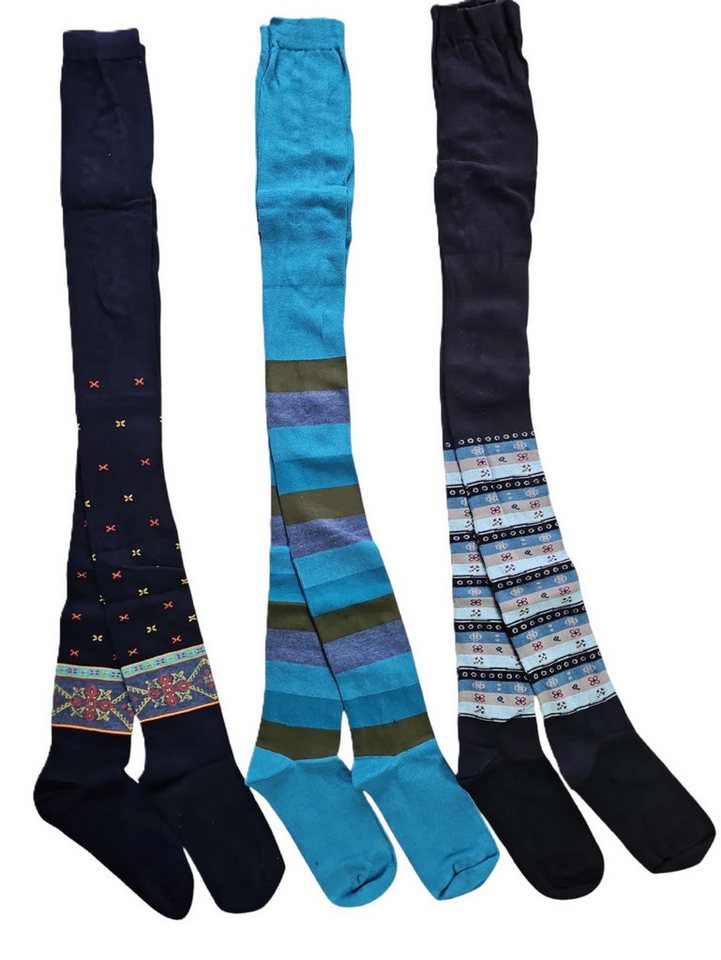 Riese Strümpfe Strickstrumpfhose Mädchen Strumpfhose aus weicher Baumwolle verschiedene Motive (Packung 2er Pack, 3 er Pack) eingearbeiteter Zwickel von Riese Strümpfe