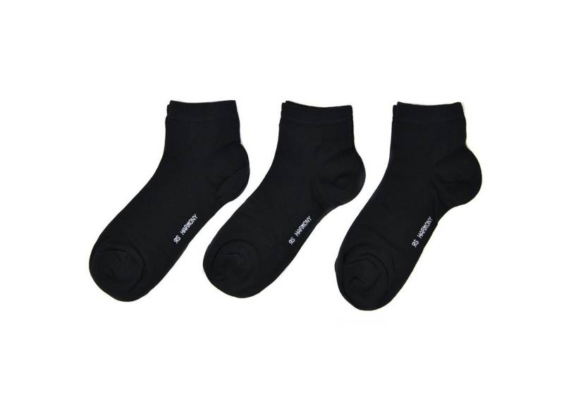 Riese Kurzsocken HARMONY KURZSTRUMPF „SCHWARZ“ für Teenager und Damen (Packung, 3er Pack) von Riese