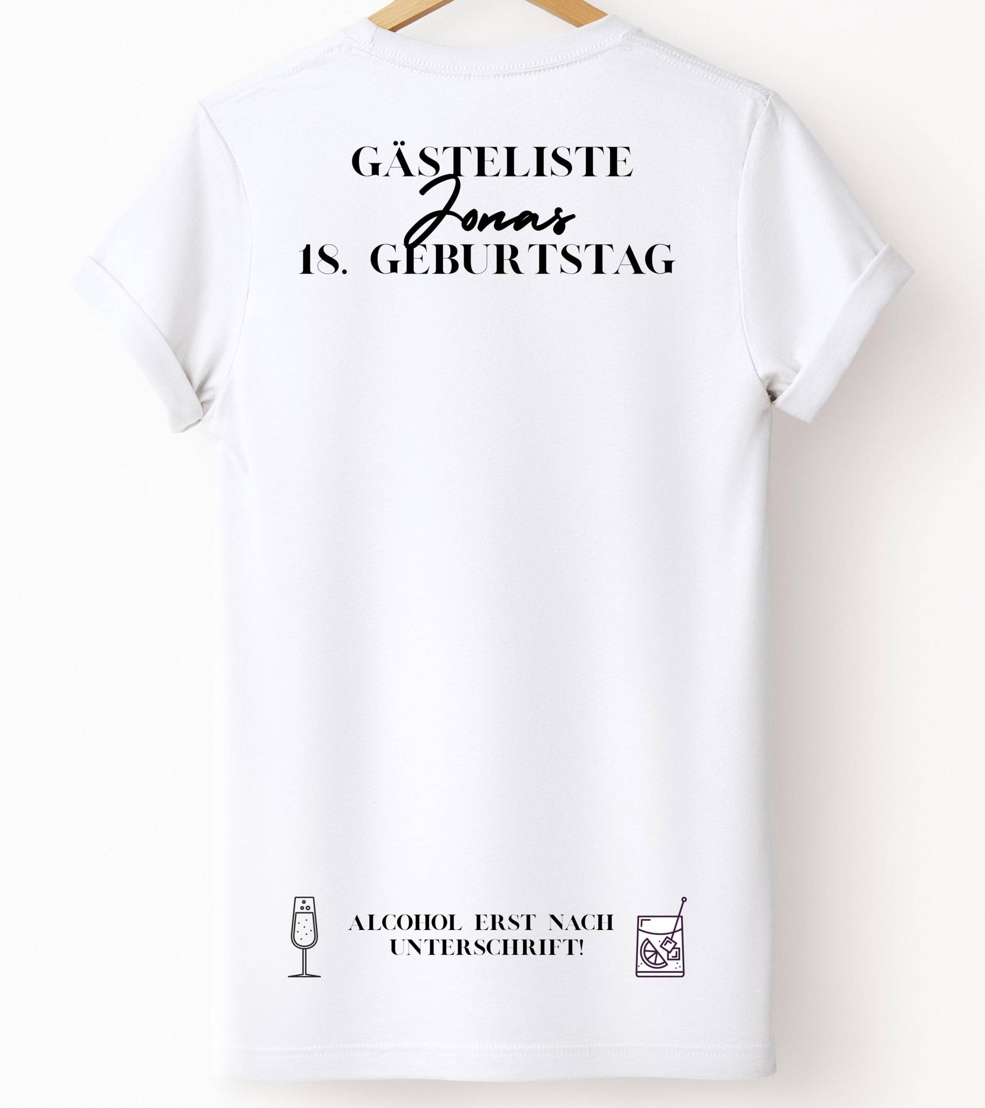 Lasst Uns Feiern Gästebuch Baumwolle Shirt Zum Unterschreiben Mit Personalisiertem Namen Für 18 Geburtstag von RiesenDesignsShop