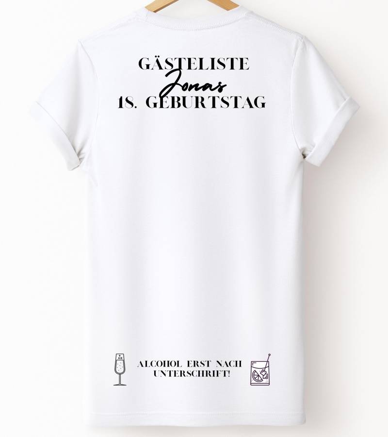Lasst Uns Feiern Gästebuch Baumwolle Shirt Zum Unterschreiben Mit Personalisiertem Namen Für 18 Geburtstag von RiesenDesignsShop